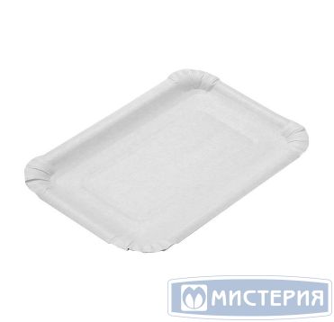 Одноразовые тарелки, 110х170 мм, толщина 0.40 мм, белые, картон