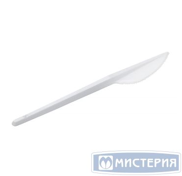 Нож столовый компакт, 165мм, белый, ПС, 100 штук