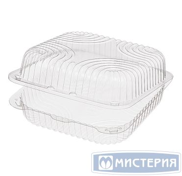 Упаковка 2.5л, квадратн., внеш. 218х205х84мм, внутр. 180х180х80мм, прозрачн., ОПС