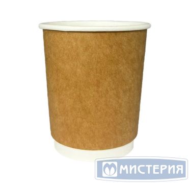 Стакан бумажный 250 мл 2 сл., d80 мм, крафт-бел., карт., 20 шт/упак 500 шт/кор РОССИЯ 01-125005-020/500/15