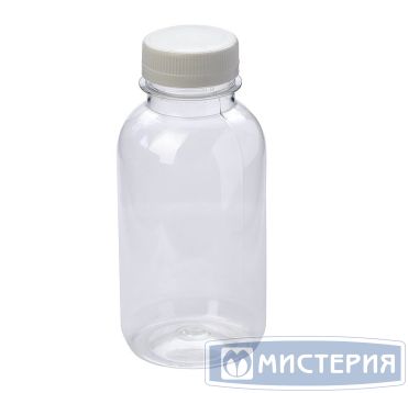 Бутылка ПЭТ 250 мл, прозр., горло d38 мм, крышка в компл., 400 шт/кор 400 шт/упак РОССИЯ