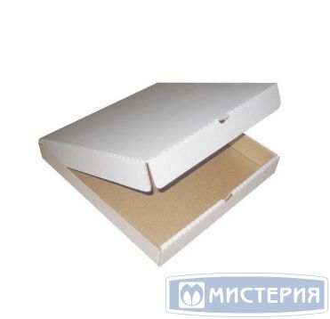Коробка для пиццы 300х300х40 мм, бел., микрогофрокарт.Т-21 Е, 50 шт/кор 50 шт/упак РОССИЯ Г06065