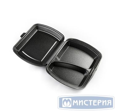 Ланч-бокс 2-секц. 247х206х70 мм, черн., ВПС, 100 шт/кор 100 шт/упак РОССИЯ