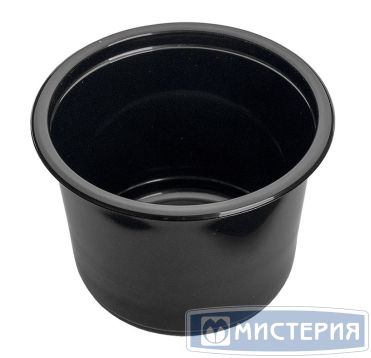 Контейнер 500 мл 1-секц. d115хh82,6 мм, без крышки, черн., ПП, 50 шт/упак "ПолиЭр" 500 шт/кор РОССИЯ К-115-500 черн.