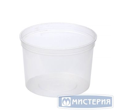 Контейнер для пресервов/мёда 500мл d=110 мм, h=75 мм, "баночка" полупрозрачный, ПП