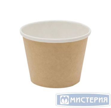 Контейнер 500 мл, d118хh76 мм, без окна, без крышки, крафт, карт., 50 шт/упак 500 шт/кор РОССИЯ супник