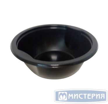 Тарелка одноразовая глубокая 550 мл, d150 мм, черн., ПП, 600 шт/кор "Бластор" РОССИЯ ТР-150/55
