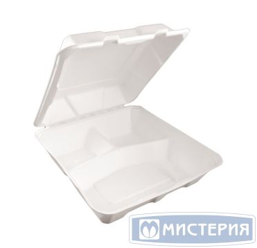 Ланч-бокс 3-секц. 230х228х85 мм, бел., сах.тростник, 50 шт/упак "GREEN MYSTERY" 200 шт/кор КИТАЙ TM-B106