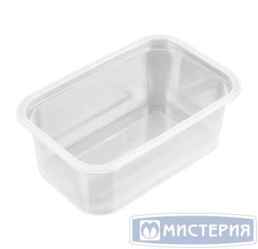 Контейнер под запайку 500мл, 1-секц. 142х92х46 мм, прозр, ПП, 420 шт/кор "Протэк" 420 шт/упак РОССИЯ ПР-Л-142х92х46