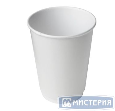 Стакан для холодного и горячего, 0.4/0.518л, без печати, белый, картон, двухслойный