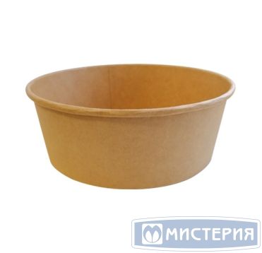 Контейнер 1500 мл, d185хh70 мм, без окна, без крышки, крафт, карт., 50 шт/упак 300 шт/кор КИТАЙ R-1500ml