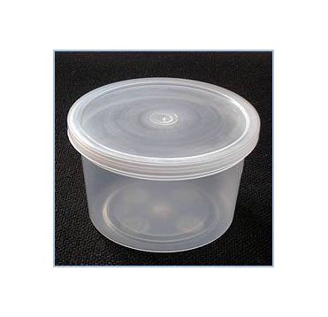 Контейнер под пресервы и мёд, 250мл, "банка" d=96мм, h=56мм, полупрозрачный, ПП