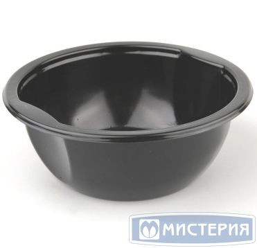 Контейнер 600 мл 1-секц. d150хh55,5 мм, без крышки, черн., ПП, 90 шт/упак "ПолиЭр" 540 шт/кор РОССИЯ СпК-150-600