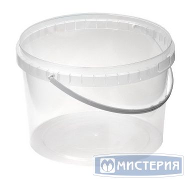 Ведро пищевое 3250 мл, d195хh142 мм, с ручкой, без крышки, бел., ПП, 45 шт/кор "Альянсупак" 45 шт/упак БЕЛАРУСЬ ДВ-3,25/195 БЕЛ